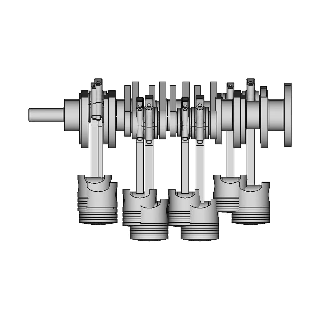 4 Stroke Piston Engine 1 | CAD Model for Energy Systems_0_90_degree_snapshot