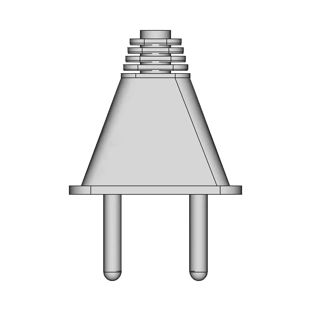 Electrical Plug Type C 2 Pin 1 | CAD Model for Energy Systems_270_0_degree_snapshot