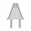 Electrical Plug Type C 2 Pin 1 | CAD Model for Energy Systems_270_0_degree_snapshot