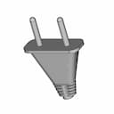 Electrical Plug Type C 2 Pin 1 | CAD Model for Energy Systems_60_30_degree_snapshot