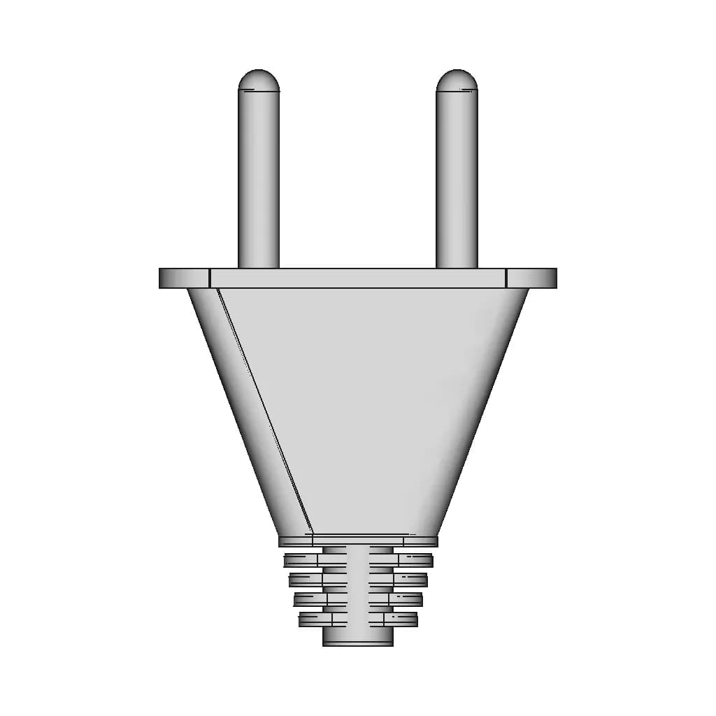 Electrical Plug Type C 2 Pin 1 | CAD Model for Energy Systems_90_0_degree_snapshot