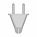 Electrical Plug Type C 2 Pin 1 | CAD Model for Energy Systems_90_0_degree_snapshot