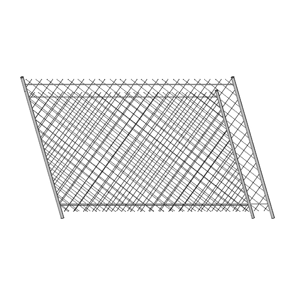 Fence 2M Height Rete Altezza 2 M Recinto | CAD Model for Energy Systems_60_30_degree_snapshot