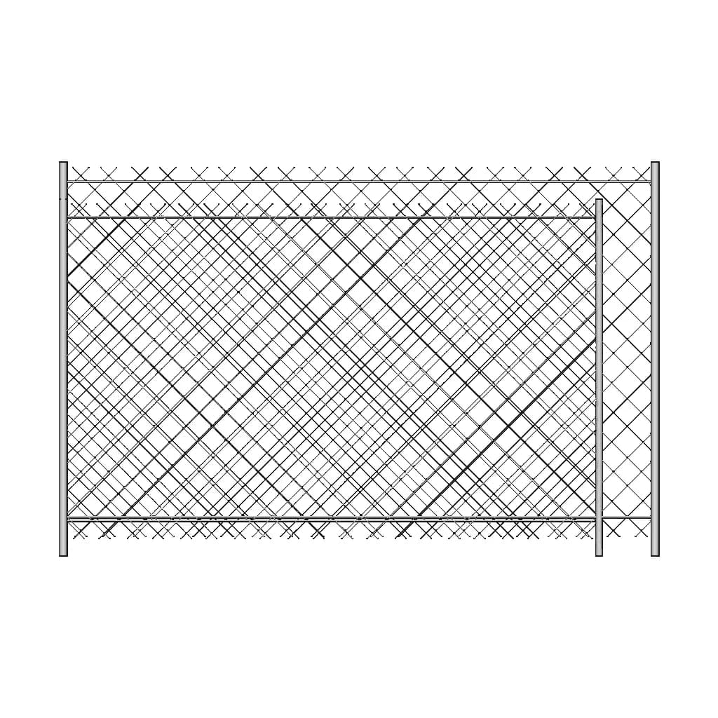 Fence 2M Height Rete Altezza 2 M Recinto | CAD Model for Energy Systems_90_0_degree_snapshot