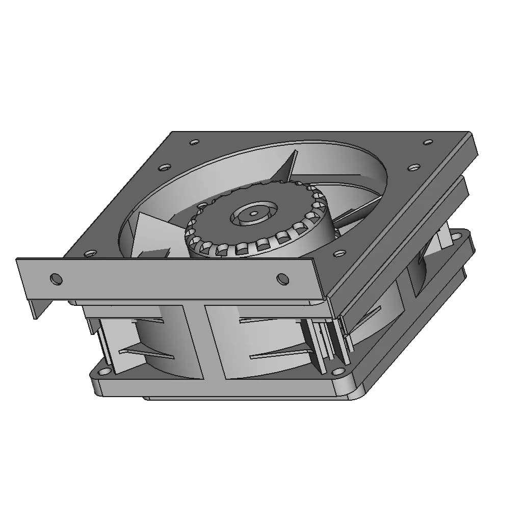 Fan 3212Jn Ebm Papst Plate 1 | CAD Model for Energy Systems_60_30_degree_snapshot