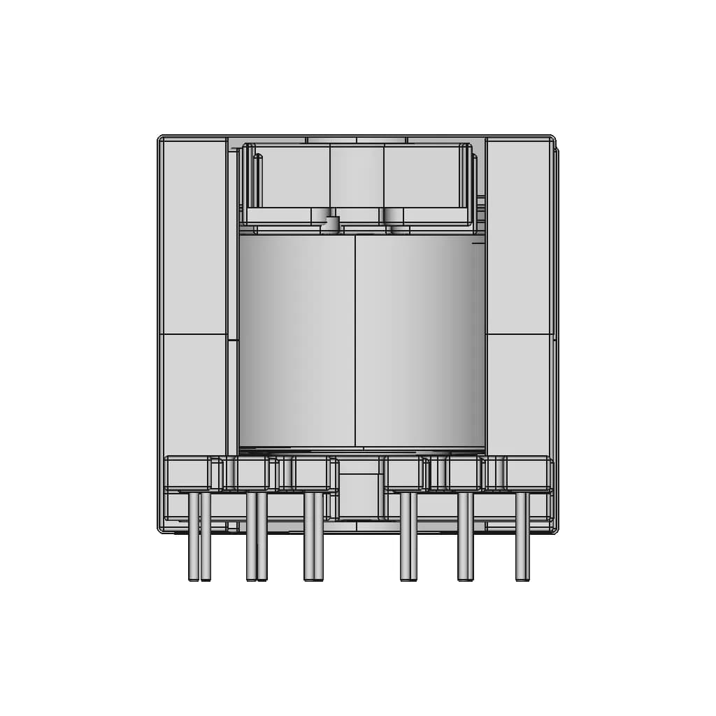 Pq 50 High Frequency Tranformer 1 | CAD Model for Energy Systems_0_90_degree_snapshot