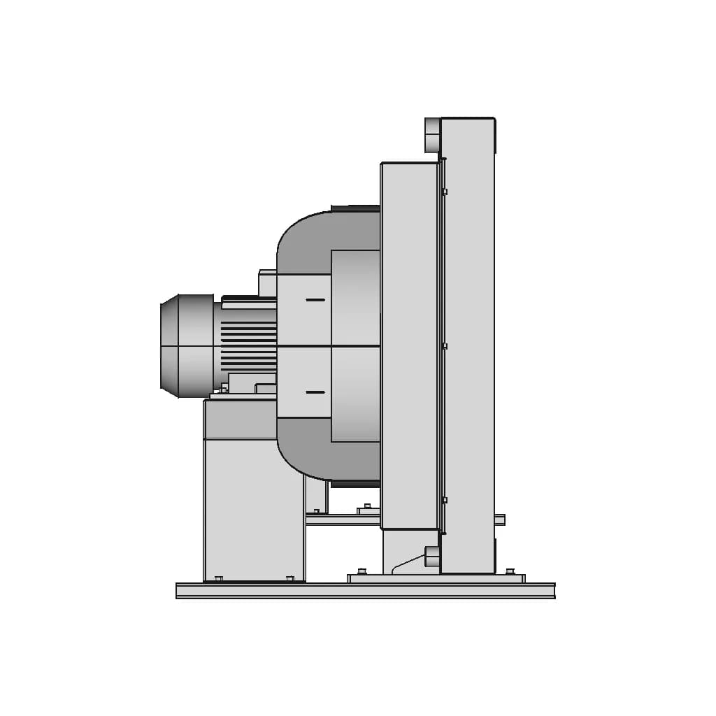 Oil Cooler With Ac Motor 1 | CAD Model for Energy Systems_0_270_degree_snapshot