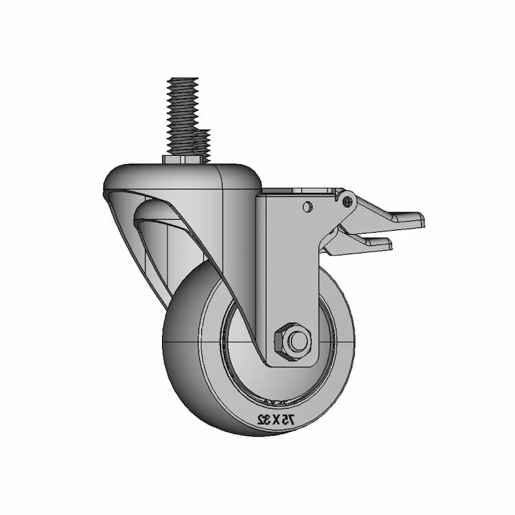 Castor Hod 3 Inch Stsb M 1 2 | Industrial CAD Design