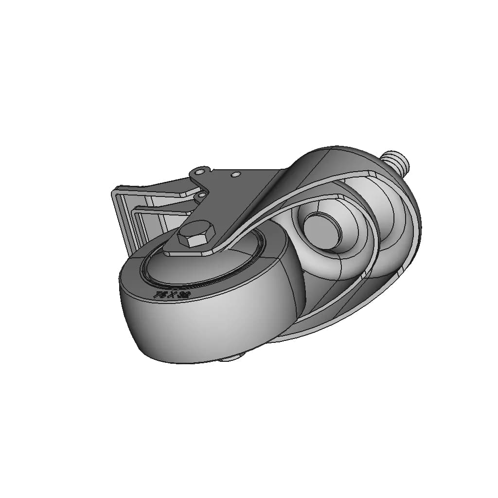 Castor Hod 3 Inch Stsb M 1 2 | Industrial CAD Design_60_30_degree_snapshot