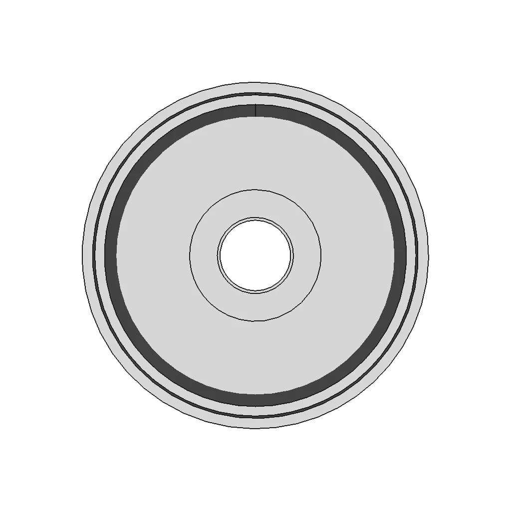 Recessed Pulley Or Hub Component With Central Bore | Industrial CAD Design_0_270_degree_snapshot