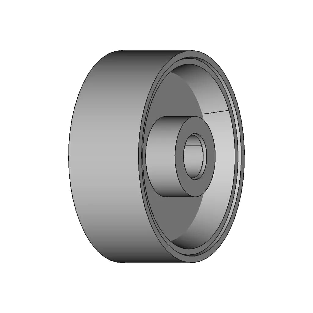 Recessed Pulley Or Hub Component With Central Bore | Industrial CAD Design_60_30_degree_snapshot