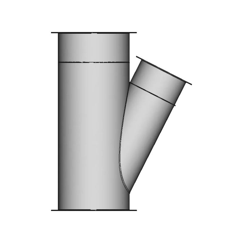 Pipe O400 With Branch O280 27 1 | Industrial CAD Design