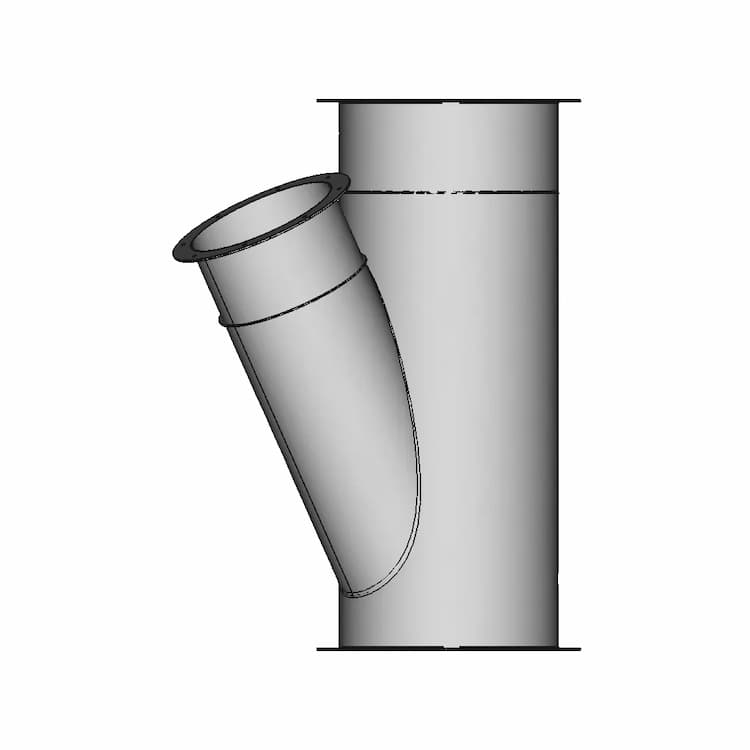 Pipe O400 With Branch O280 27 1 | Industrial CAD Design