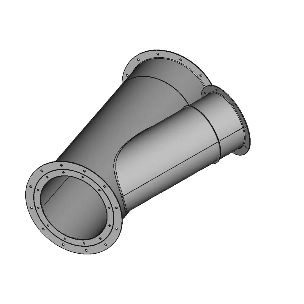 Pipe O400 With Branch O280 27 1 | Industrial CAD Design_60_30_degree_snapshot