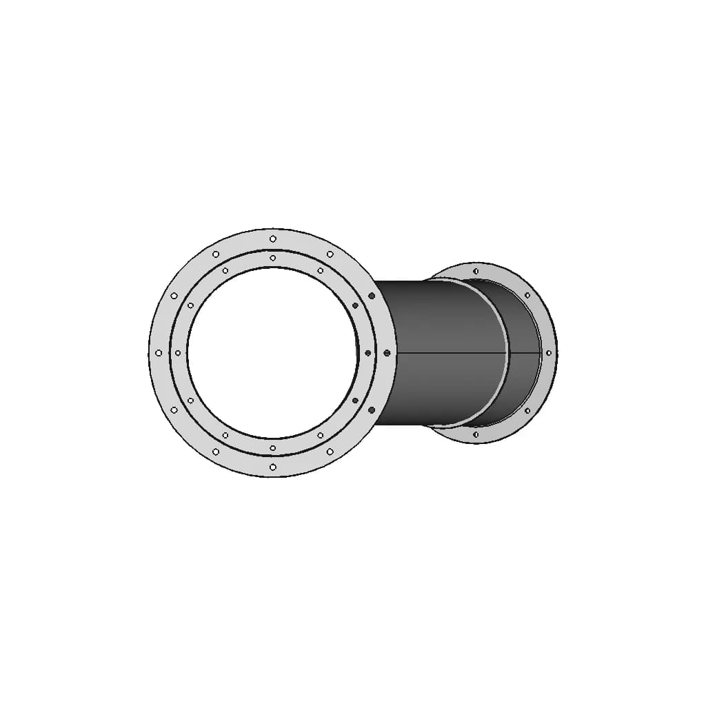 Pipe O400 With Branch O280 27 1 | Industrial CAD Design_90_0_degree_snapshot