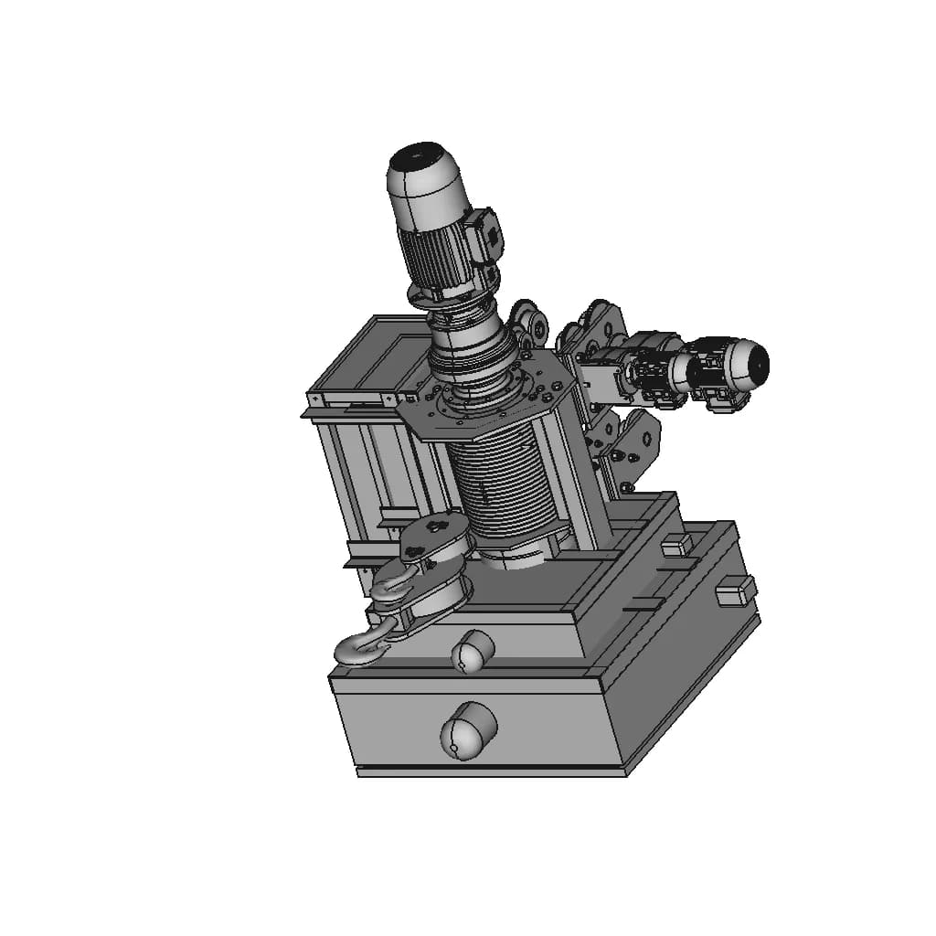 Talha Eletrica Electric Hoist 2T 1 | Industrial CAD Design_60_30_degree_snapshot