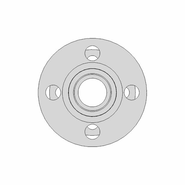 Cylindrical Flange Connector With Mounting Base 1 | Industrial CAD Design