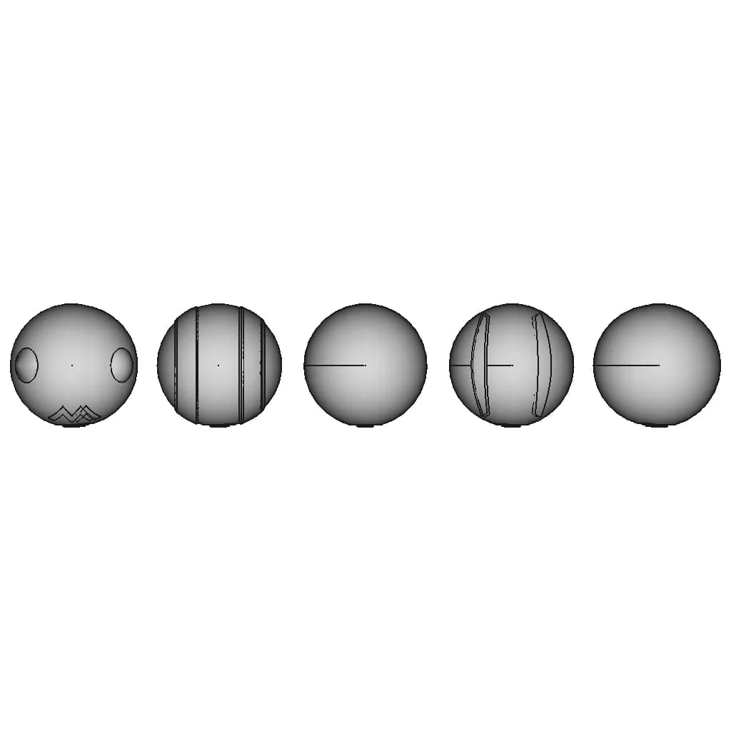Pokeball Variants 1 | Industrial CAD Design_0_0_degree_snapshot