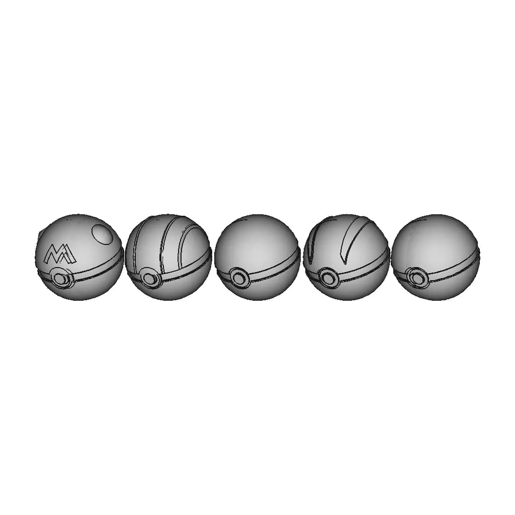 Pokeball Variants 1 | Industrial CAD Design_60_30_degree_snapshot