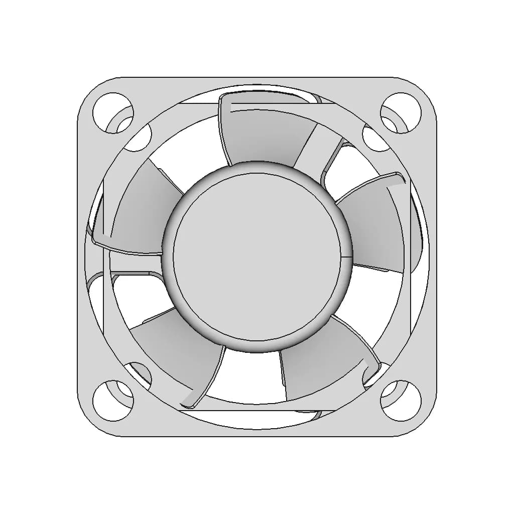 Dc Fan 3006 30X30X6 Mm 1 | CAD Model for Energy Systems_0_90_degree_snapshot