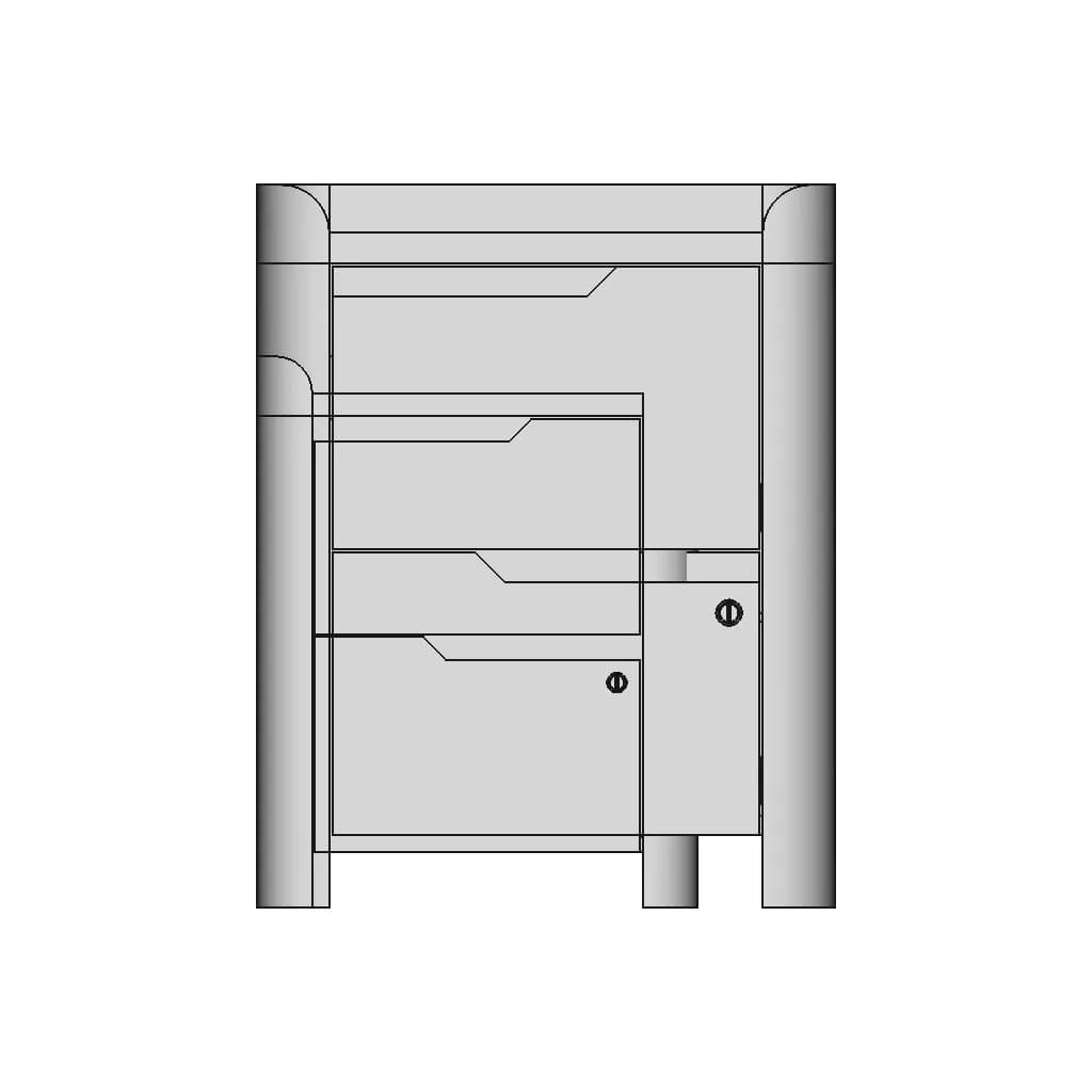 Bedside Table 26 | Industrial CAD Design_0_0_degree_snapshot