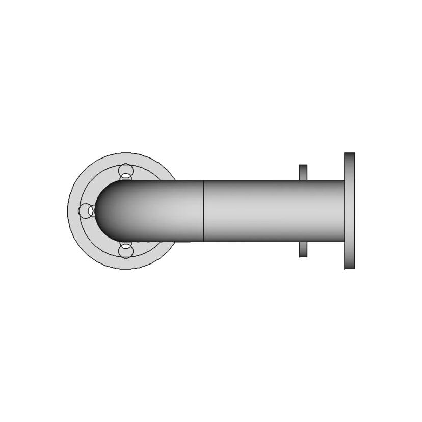90 Degree Flanged Pipe Elbow 1 | Industrial CAD Design