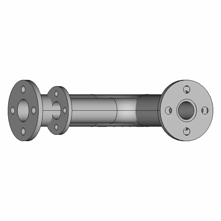90 Degree Flanged Pipe Elbow 1 | Industrial CAD Design