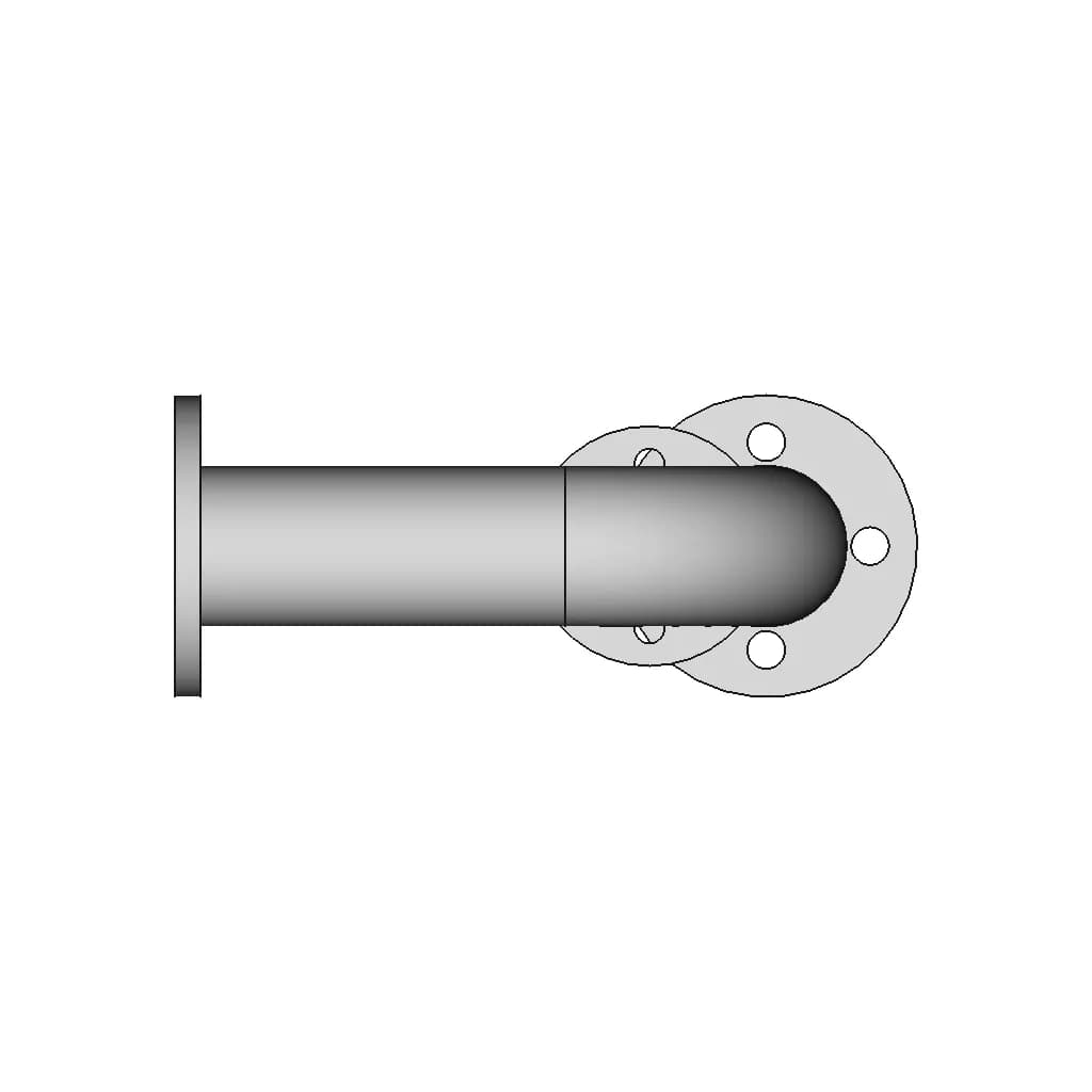 90 Degree Flanged Pipe Elbow 1 | Industrial CAD Design_0_270_degree_snapshot