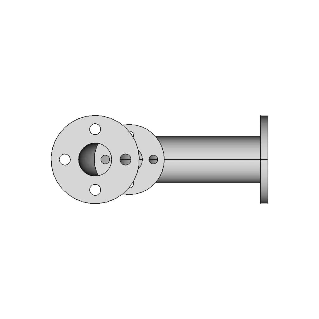 90 Degree Flanged Pipe Elbow 1 | Industrial CAD Design_0_90_degree_snapshot