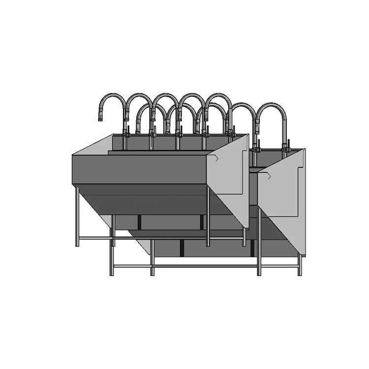 Stainless Steel Industrial Sink 1 | Industrial CAD Design