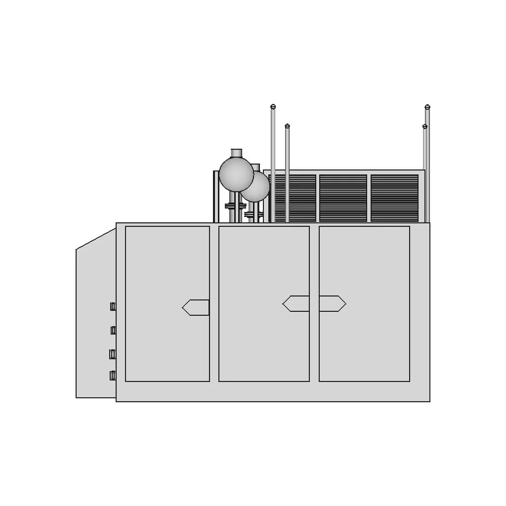Gas Compressor Unit With Cabine Small 1 | CAD Model for Energy Systems_0_270_degree_snapshot