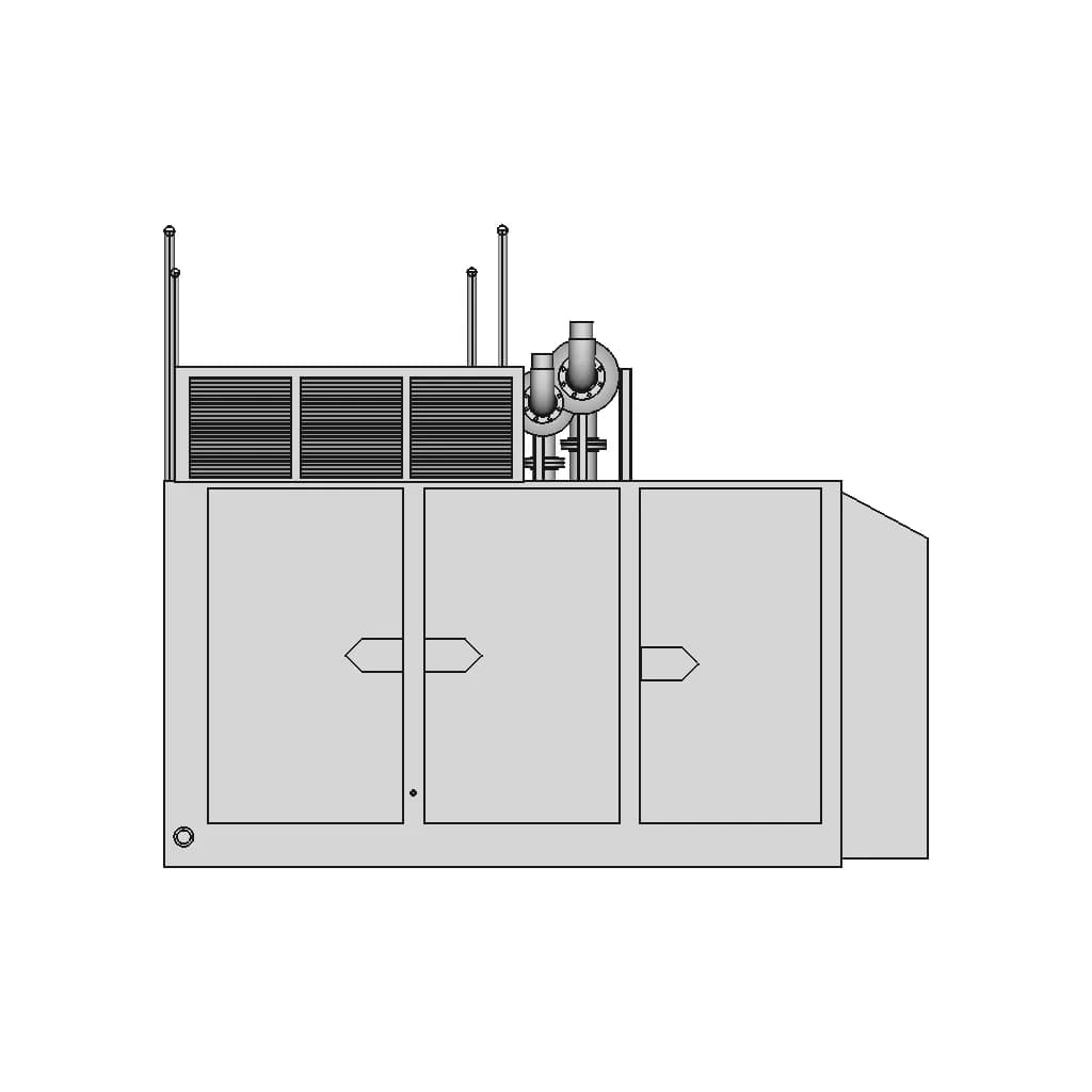 Gas Compressor Unit With Cabine Small 1 | CAD Model for Energy Systems_0_90_degree_snapshot