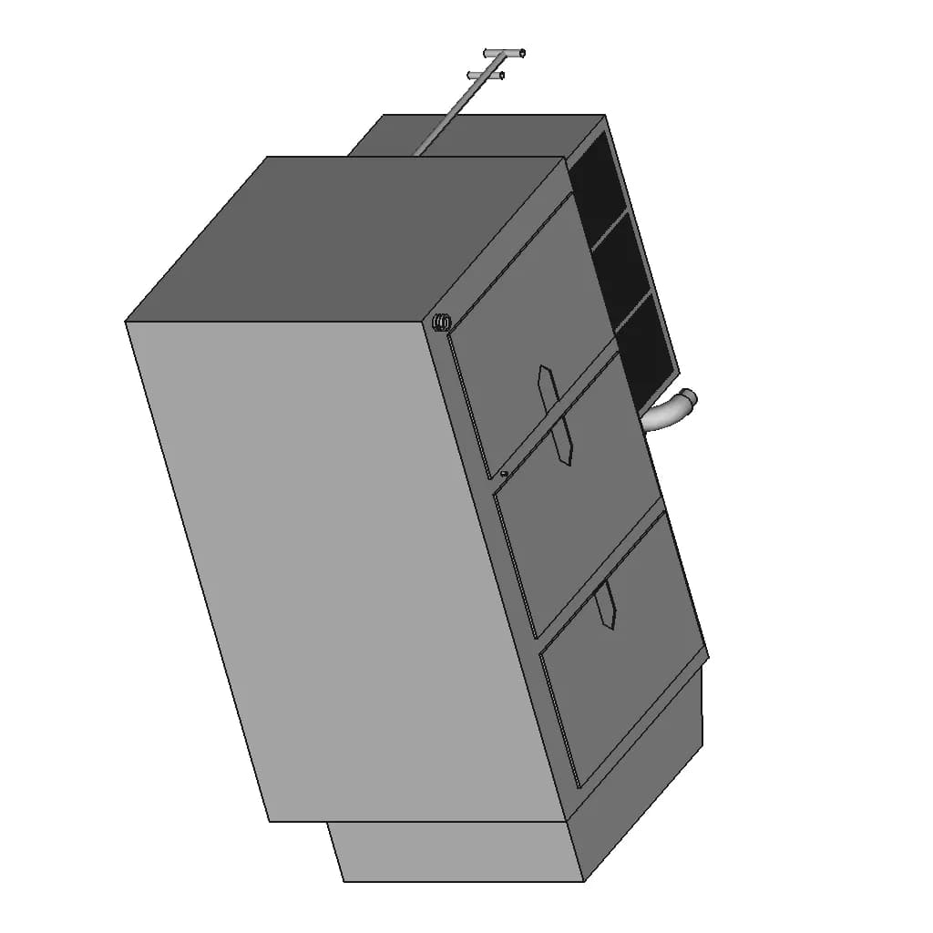 Gas Compressor Unit With Cabine Small 1 | CAD Model for Energy Systems_60_30_degree_snapshot