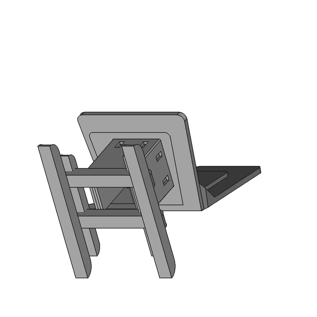 Adjustable Wooden Chair 3 | Industrial CAD Design_60_30_degree_snapshot