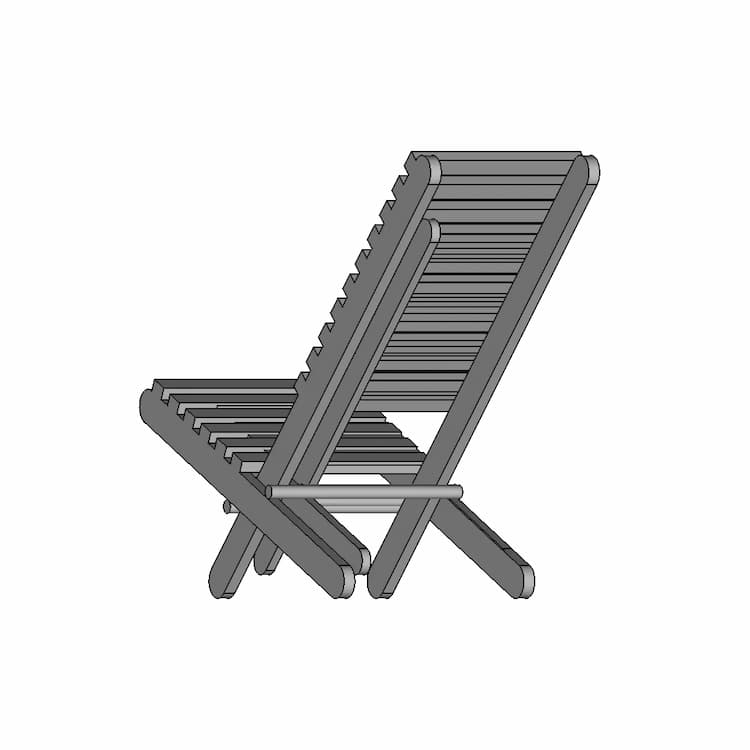 Simple Chair 2 1 | Industrial CAD Design