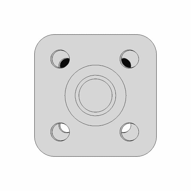 Cylindrical Flange Mount With Threaded Base 1 | Industrial CAD Design