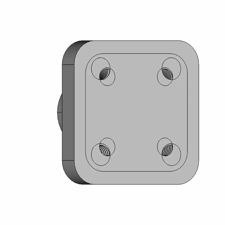 Cylindrical Flange Mount With Threaded Base 1 | Industrial CAD Design