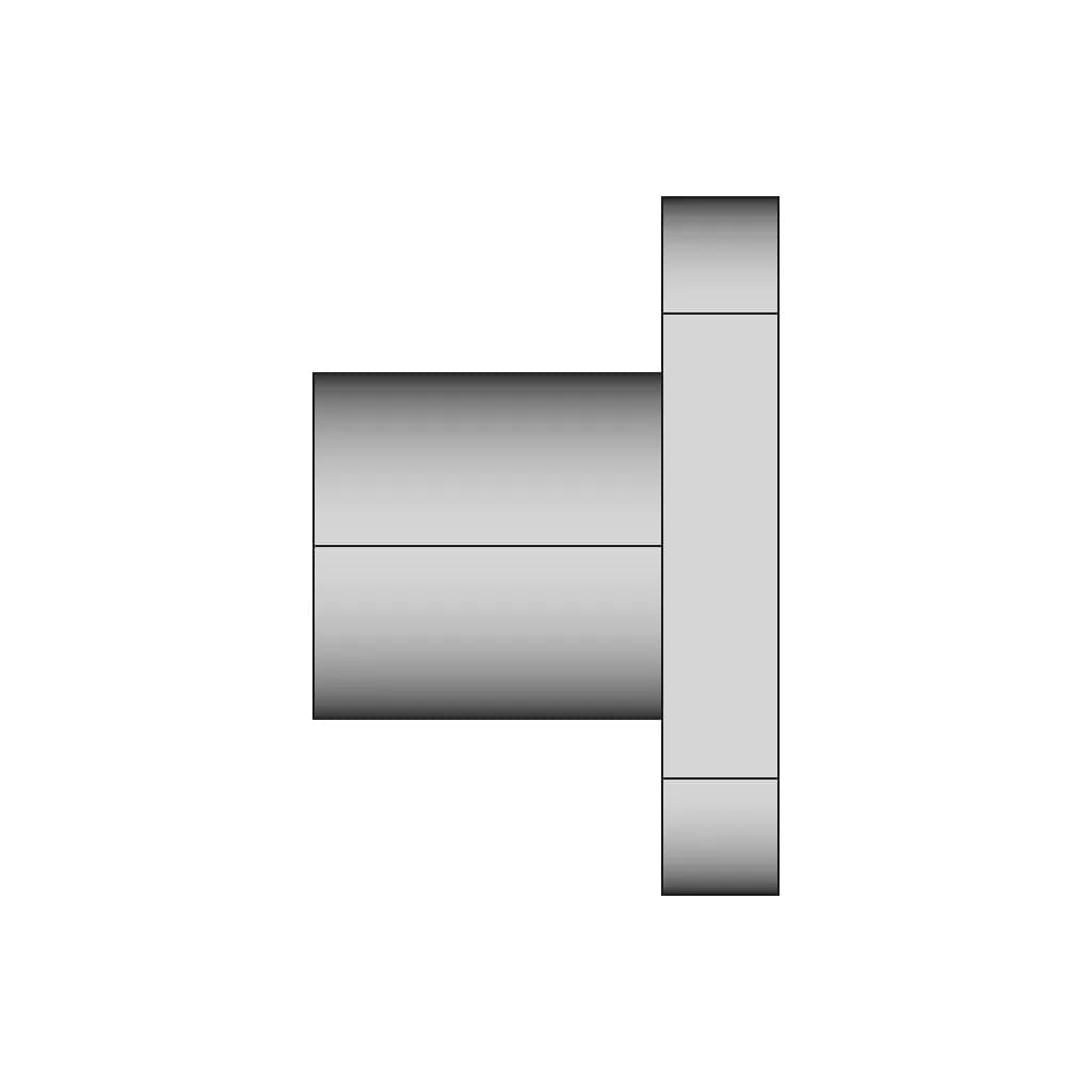 Cylindrical Flange Mount With Threaded Base 1 | Industrial CAD Design_0_90_degree_snapshot