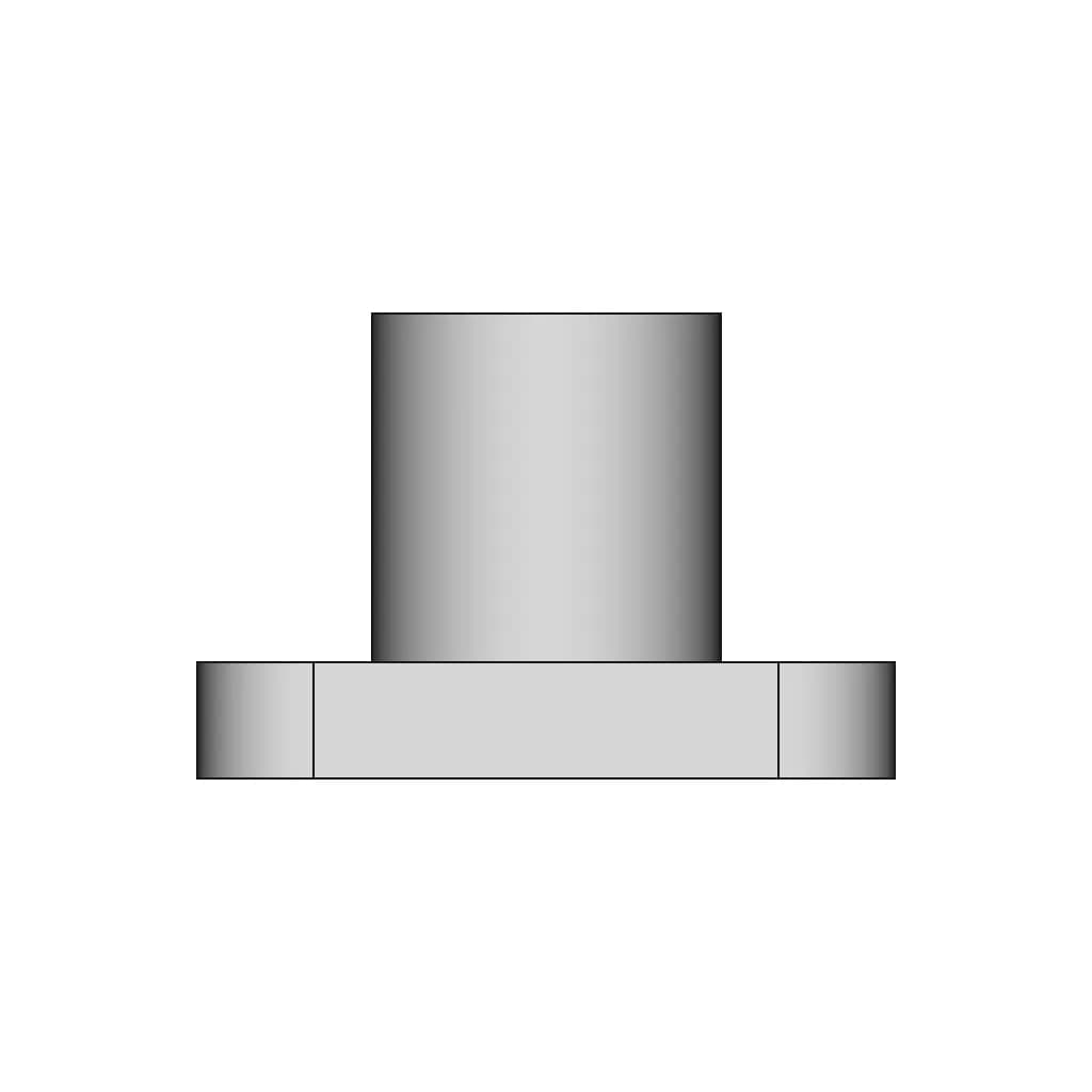 Cylindrical Flange Mount With Threaded Base 1 | Industrial CAD Design_90_0_degree_snapshot