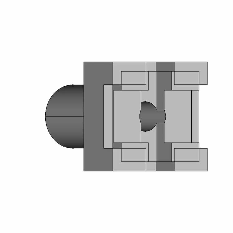 Cylindrical Mount With Interlocking Base 1 | Industrial CAD Design