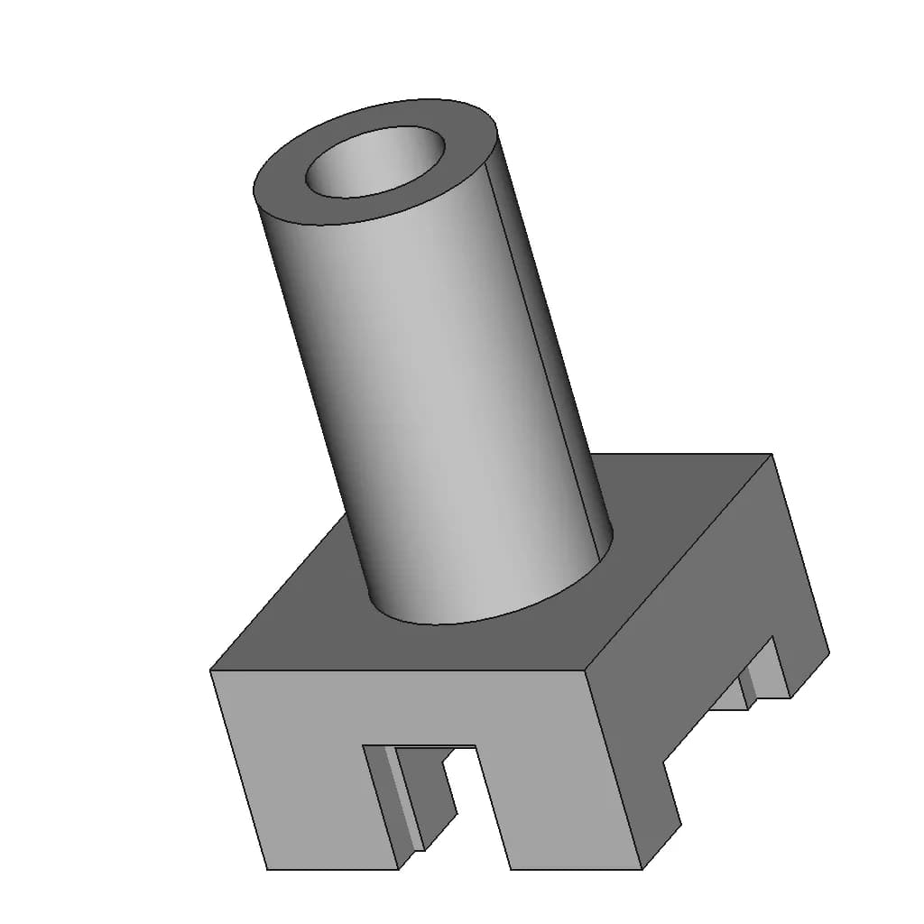 Cylindrical Mount With Interlocking Base 1 | Industrial CAD Design_60_30_degree_snapshot