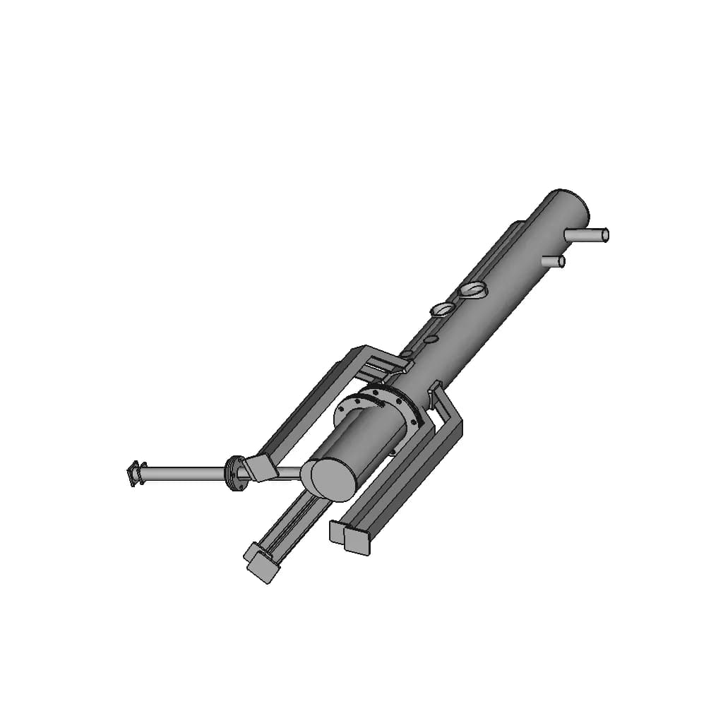 Fluidized Bed Reactor Setup 1 | CAD Model for Energy Systems_60_30_degree_snapshot