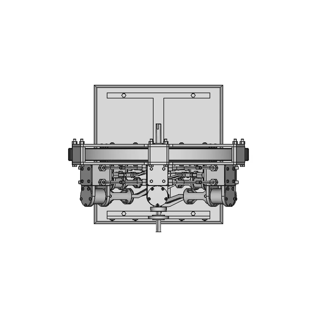 Six Cylinder Radial Steam Engine With Side Valves | CAD Model for Energy Systems_270_0_degree_snapshot