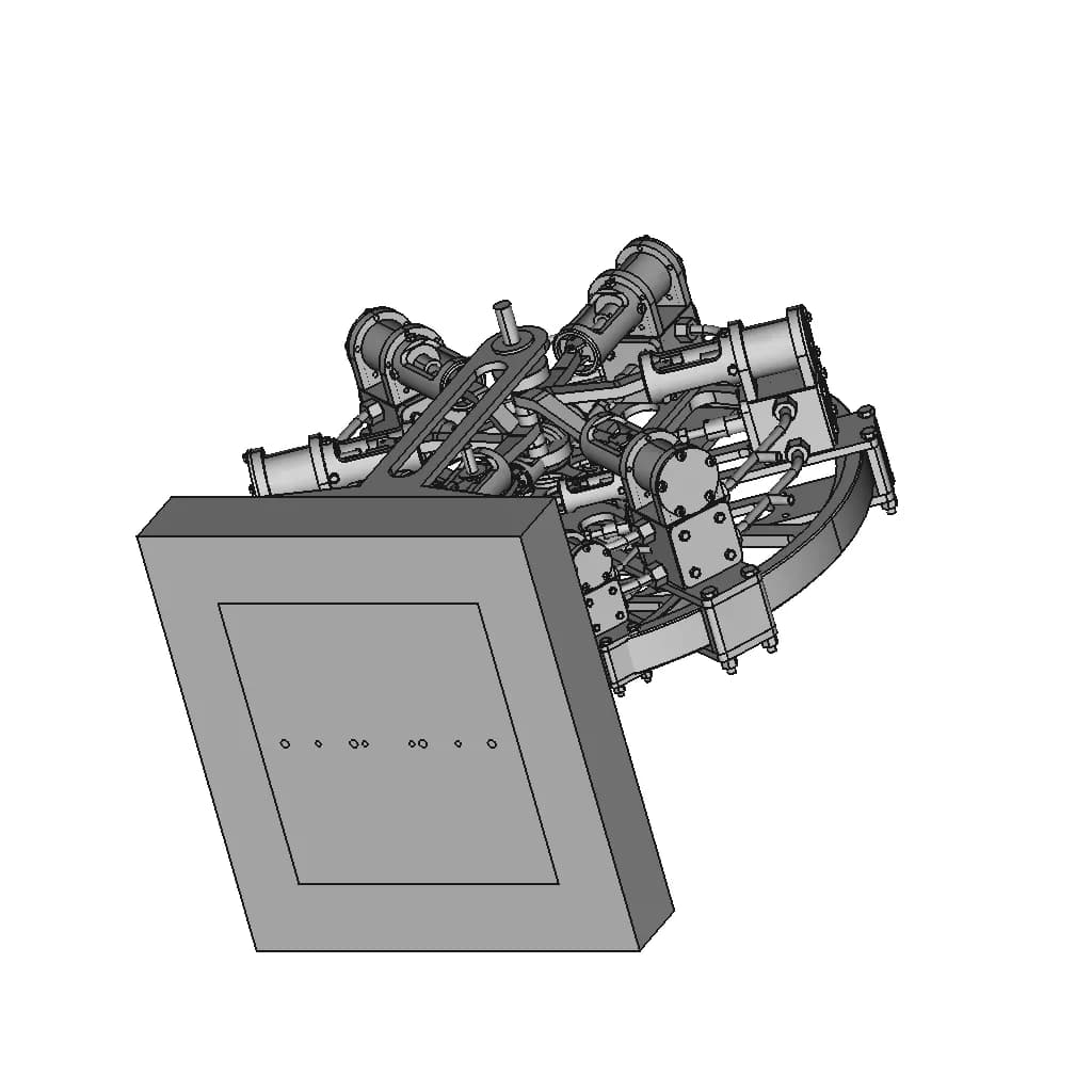 Six Cylinder Radial Steam Engine With Side Valves | CAD Model for Energy Systems_60_30_degree_snapshot