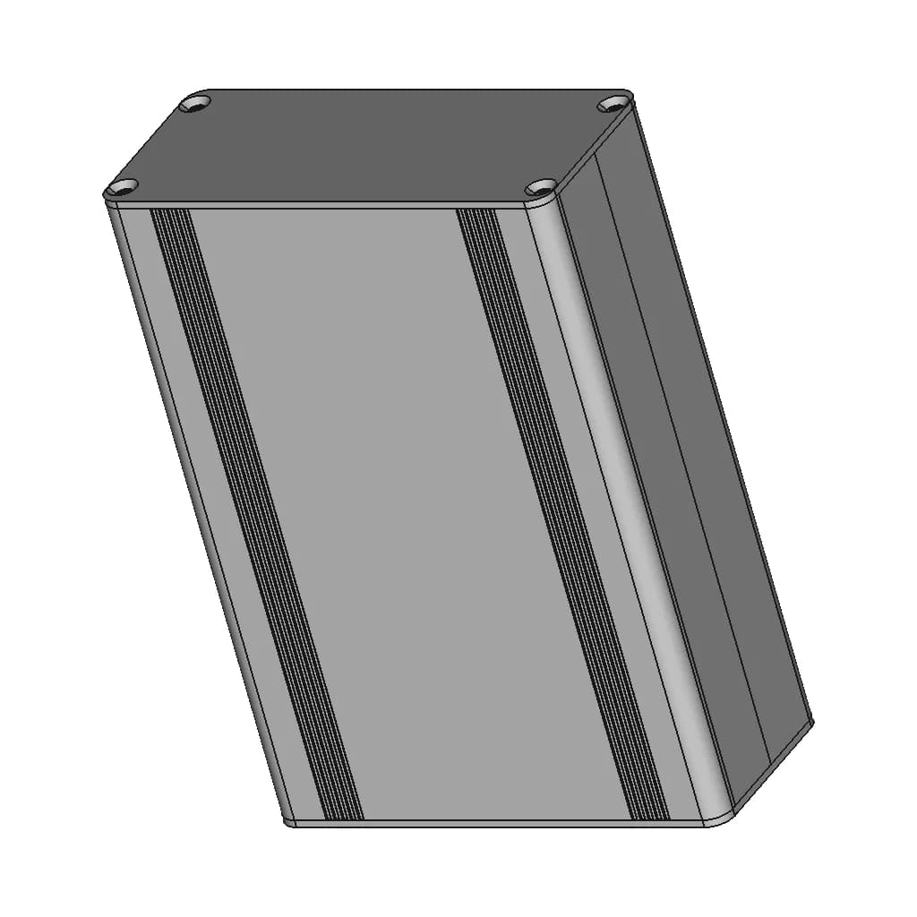 Aluminium Extruded Case 120X88X38 Mm With Covers 1 | Industrial CAD Design_60_30_degree_snapshot