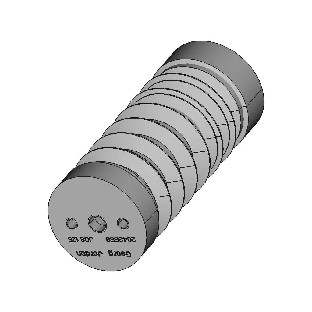 Medium Voltage Insulator For Indoor Use Cylindrical 1 | CAD Model for Energy Systems_60_30_degree_snapshot