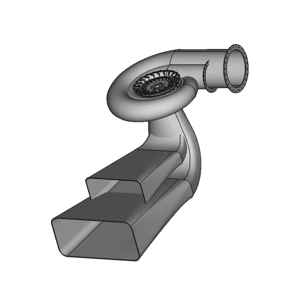 Francis Turbine 6 | CAD Model for Energy Systems_60_30_degree_snapshot