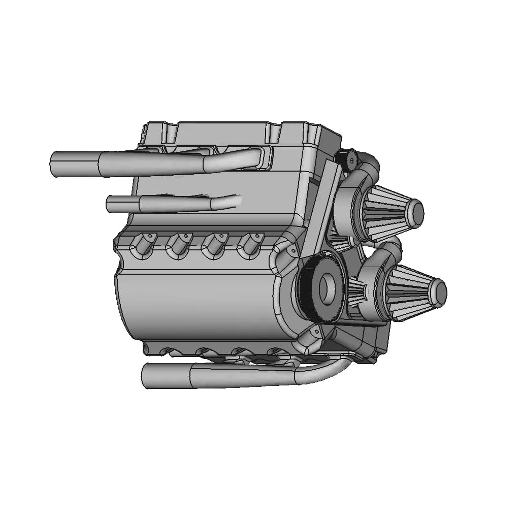 Car Engine 48 | CAD Model for Energy Systems_60_30_degree_snapshot