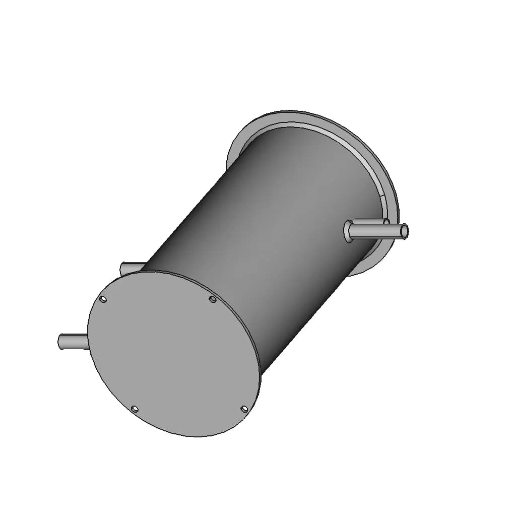 Gas Pipe Water Trap 1 | CAD Model for Energy Systems_60_30_degree_snapshot