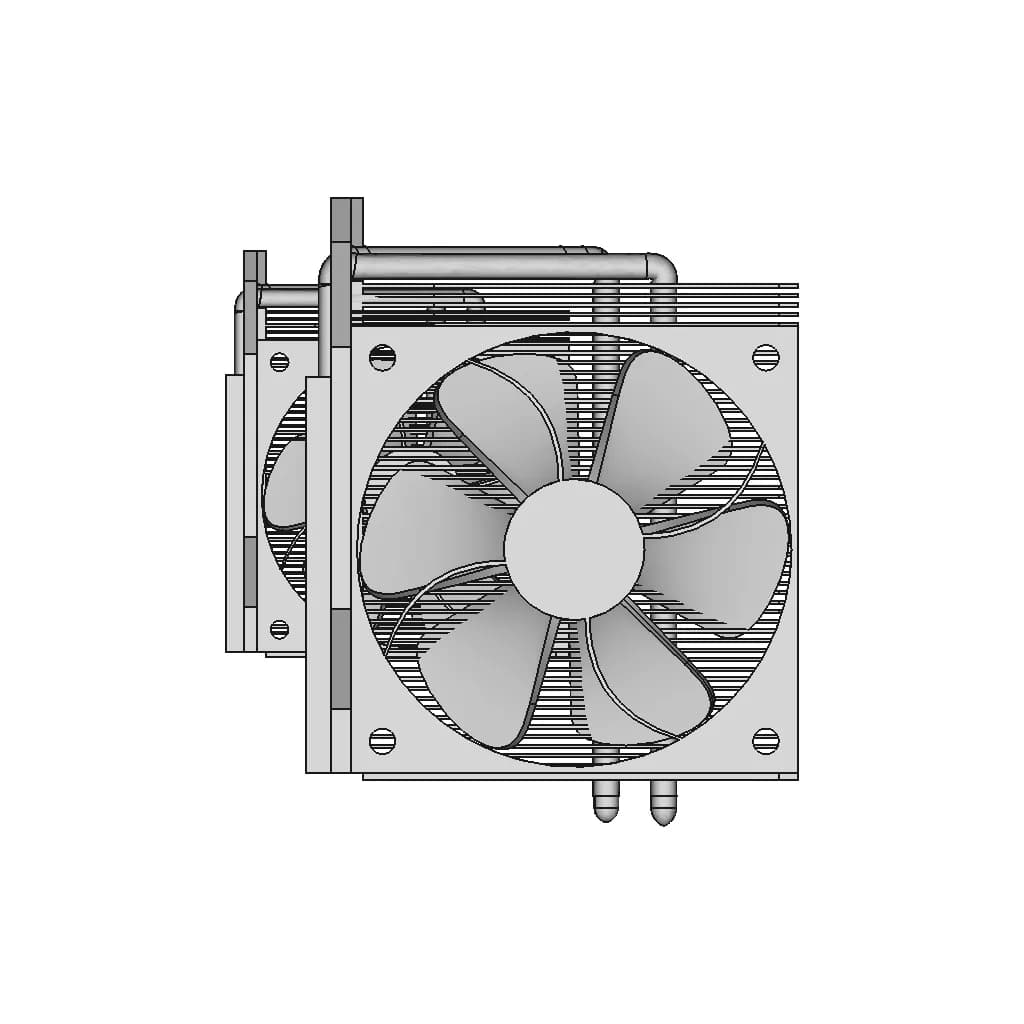 Radiateur De Refroidissement 1 | CAD Model for Energy Systems_270_0_degree_snapshot